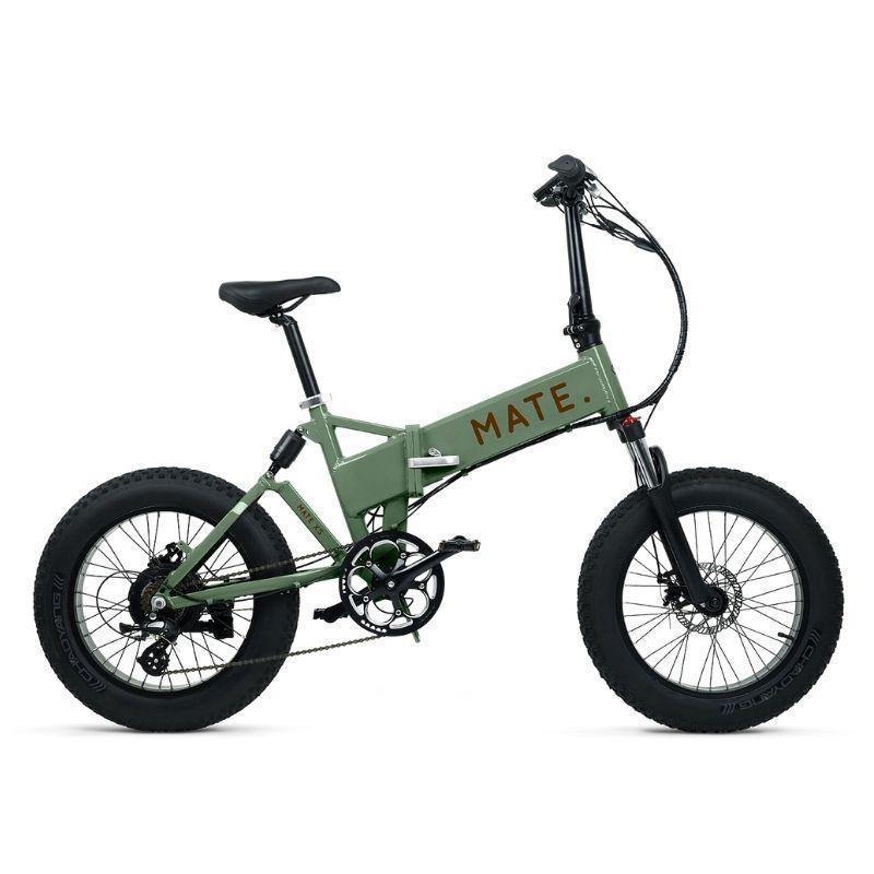 Mate X 250w Fat Tyre Folding Electric Bike – Dusty Army – Aluminium – Generation Electric