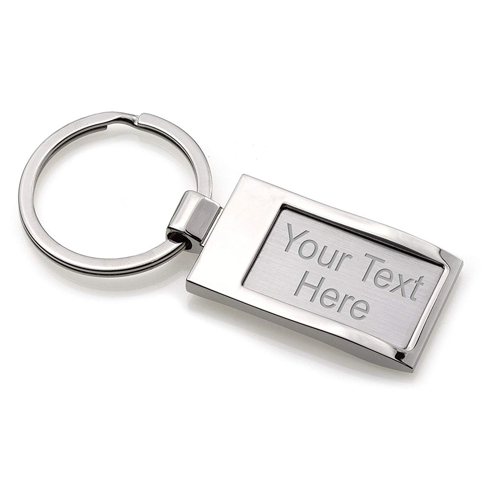 Polished Chrome With Engraving Panel Keyring