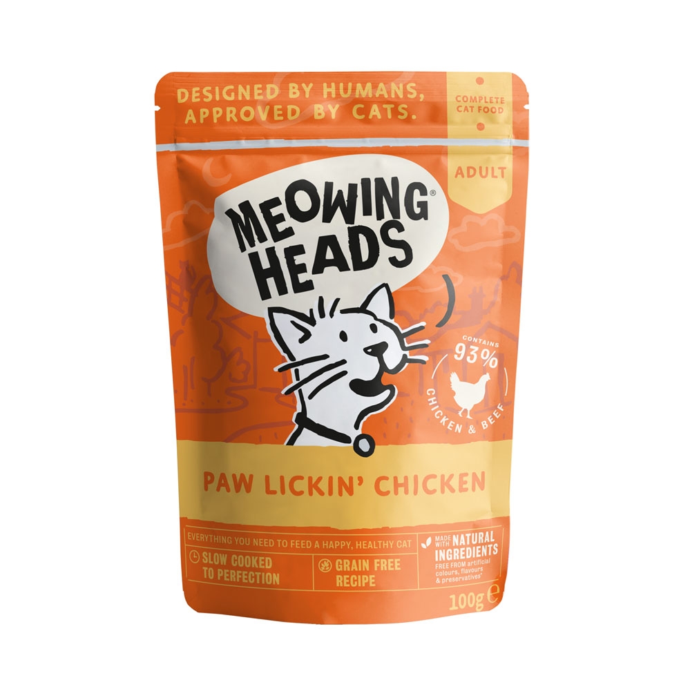Meowing Heads Paw Lickin’ Chicken 100g Pouch
