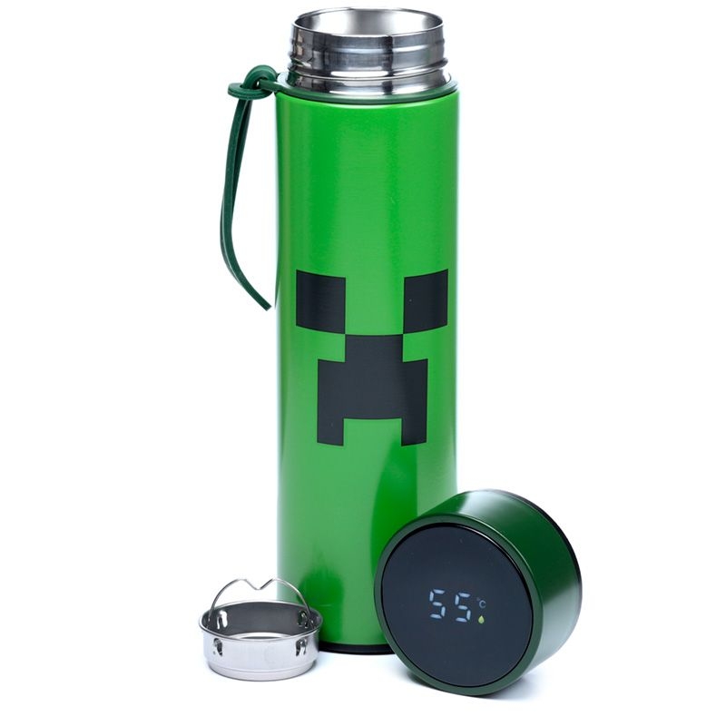 Creeper Bottle with Digital Thermometer | Minecraft | Planet Merch