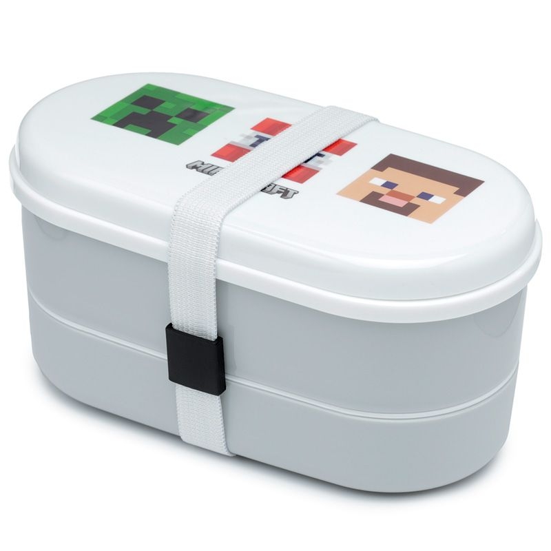Faces Bento Box with Fork & Spoon | Minecraft | Planet Merch