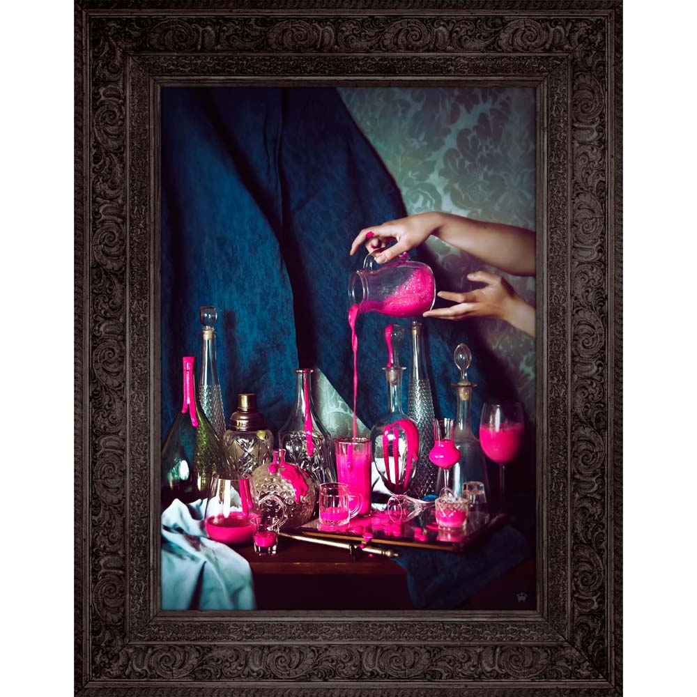 Mineheart – Still Life Pink Canvas – Blue / Black / Pink – Canvas / Wood – 172.7cm x 137.2cm x 4cm