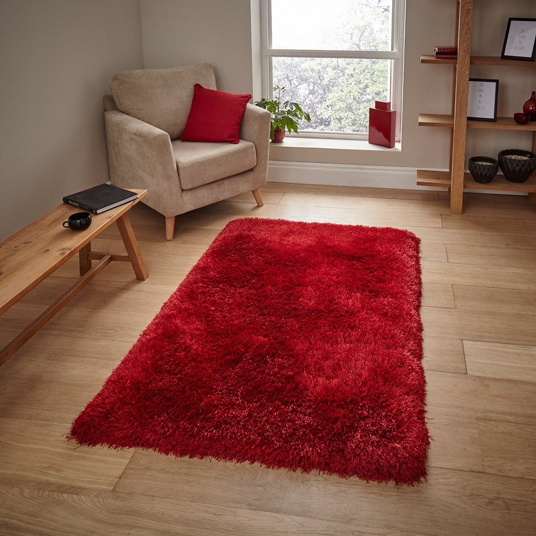 Think Rugs – Montana Red 120 x 170cm / Red – The Rug Quarter