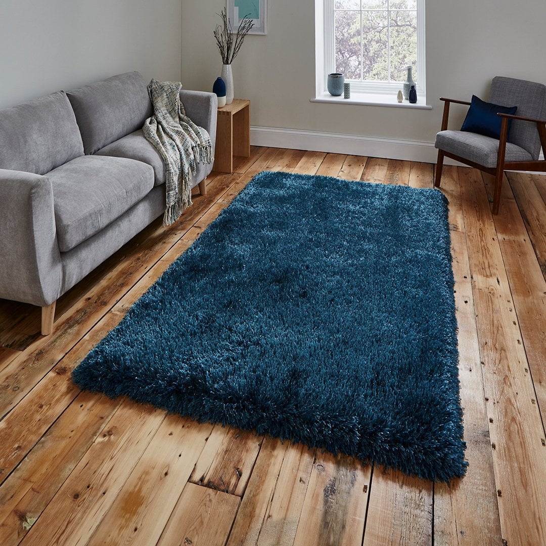 Think Rugs – Montana Steel Blue 60 x 120cm / Blue – The Rug Quarter