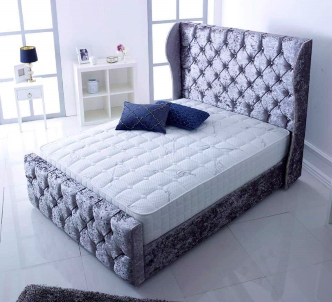 The Montclair Wingback Bed – Super King – 6FT – Optional Mattress – Upholstered – Sleep World Furniture