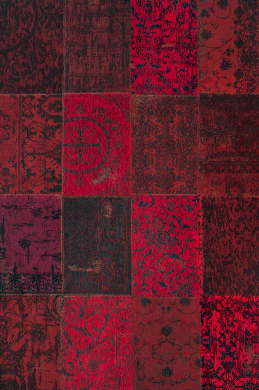 Louis De Poortere – Multi Rug – 8014 Red – 60 x 90 – Red – Cotton / Polyurethane – 60cm x 90cm
