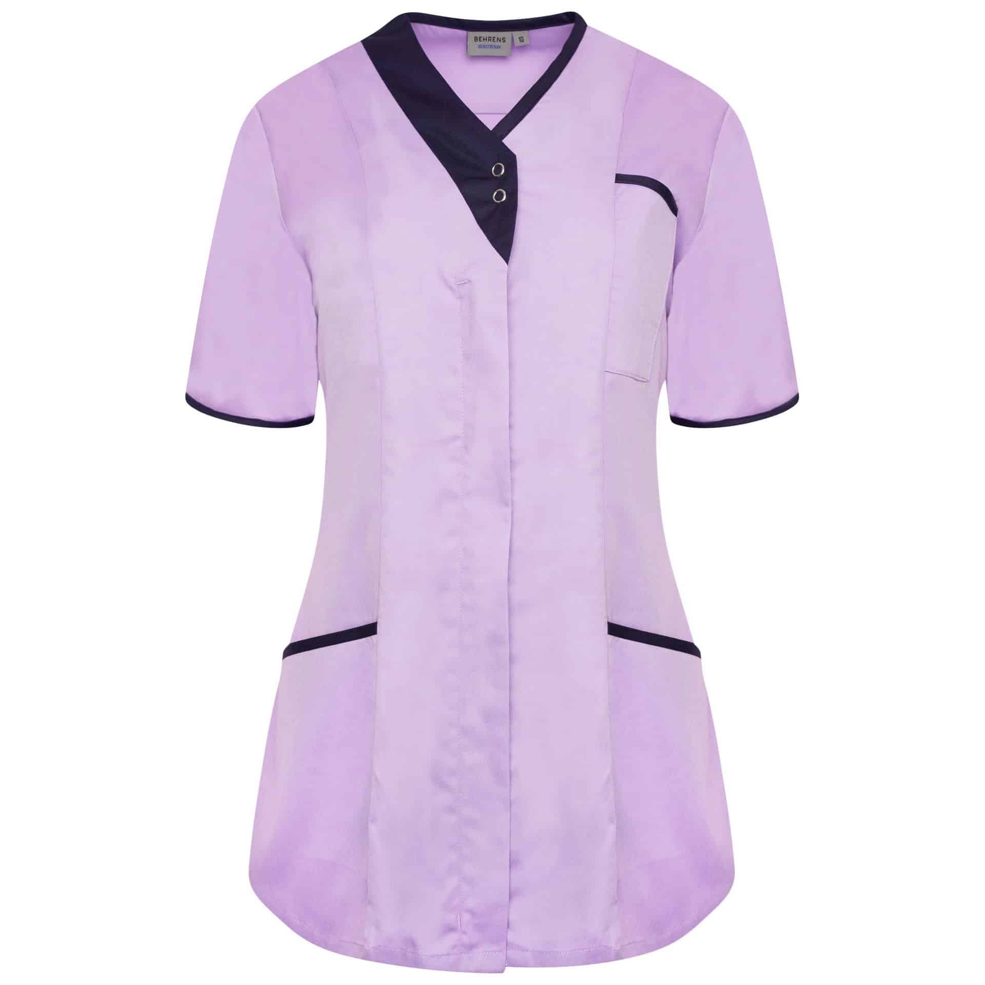 Behrens Asymmetric Tunic – Lilac/Navy Trim – 8 – Uniforms Online
