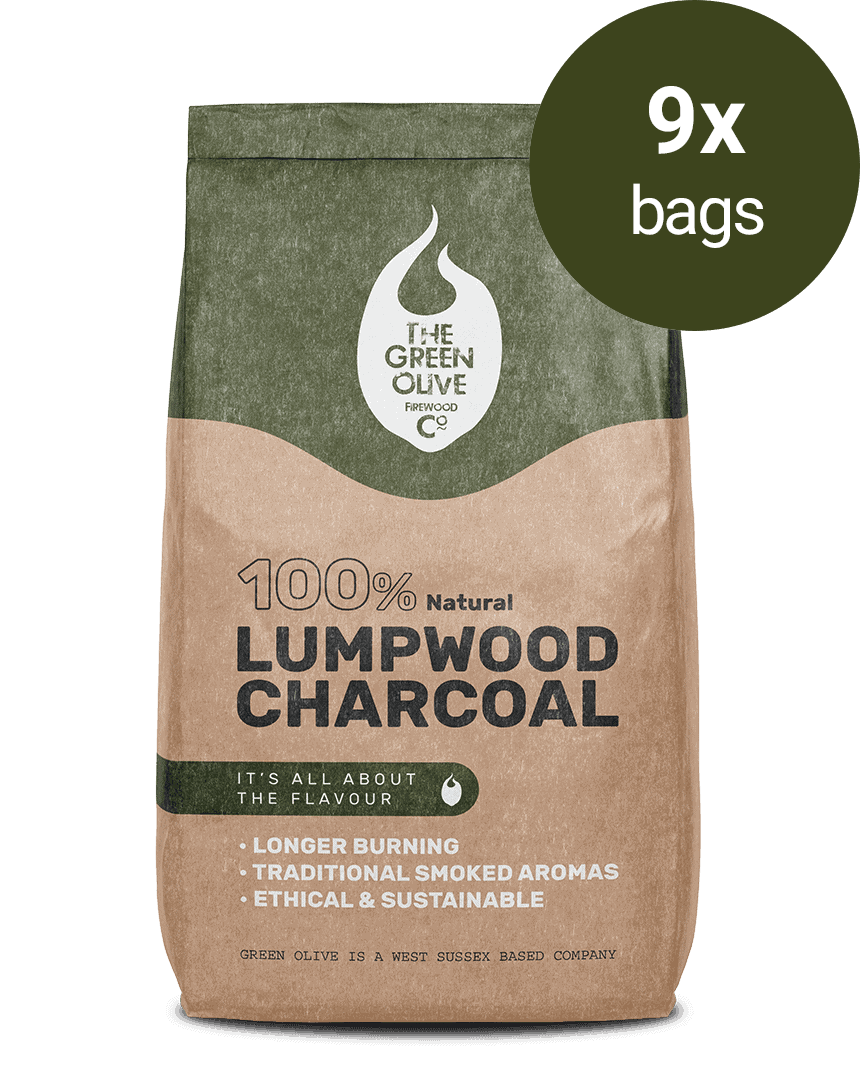Natural Lumpwood Charcoal – 36kg – Natural Charcoals – Green Olive Firewood