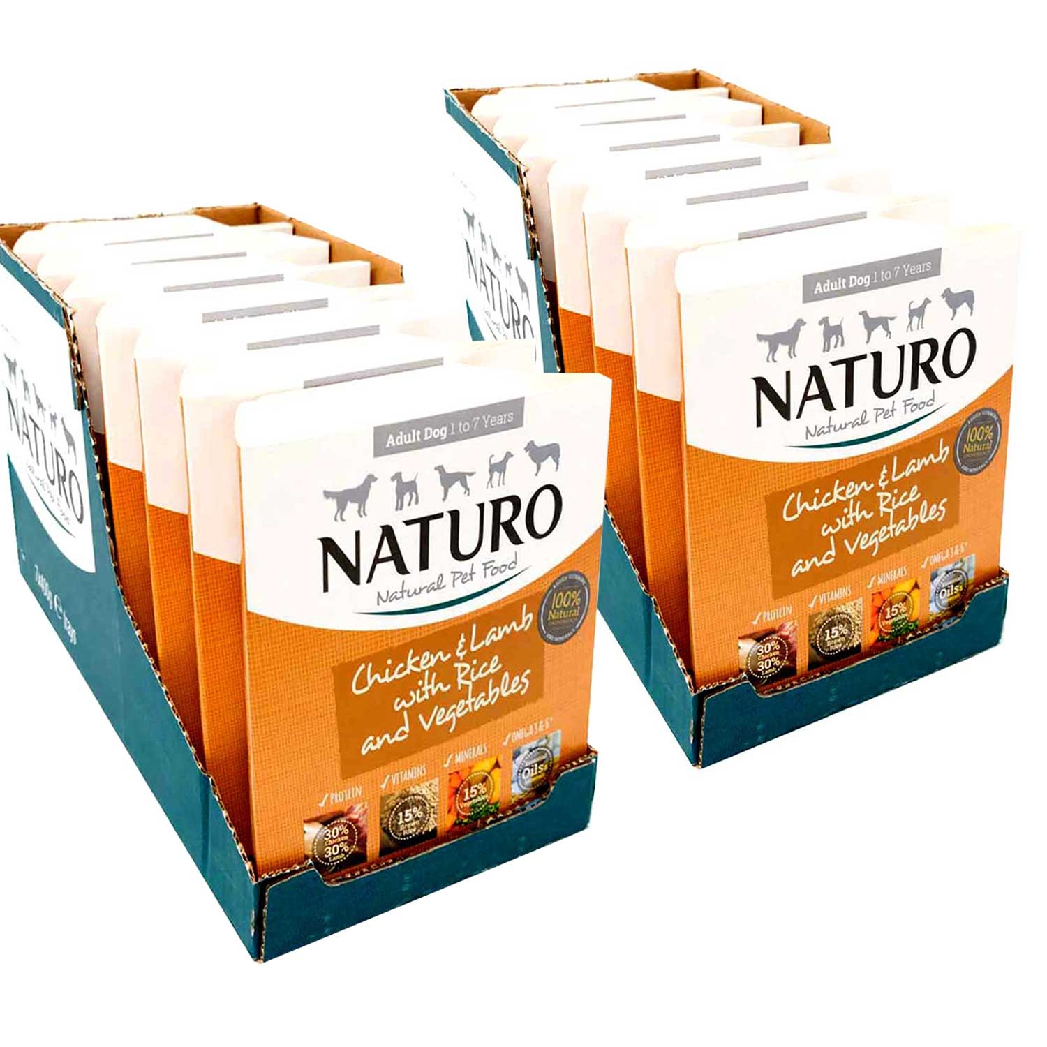Naturo Adult Chicken & Lamb with Rice & Veg 14 x 400g – Petsware