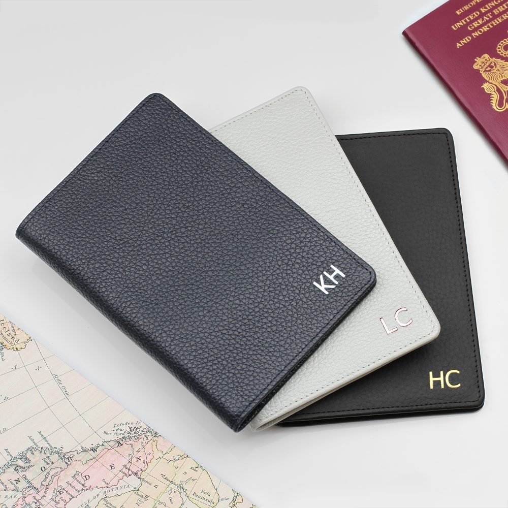 Luxury Leather Embossed Initial Passport Holder – Hurley Burley