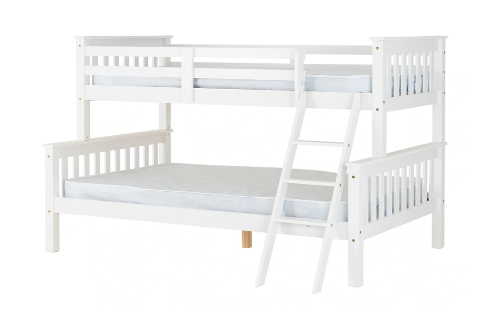 Neptune Triple Sleeper Bunk Bed White – Furnishop