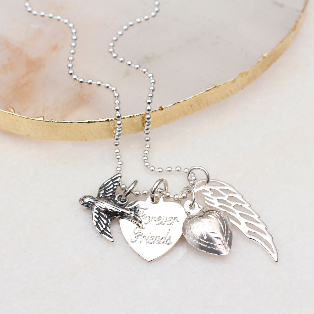 Personalised Sterling Silver Bluebird Necklace – Hurley Burley