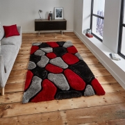 Think Rugs – Noble House NH5858 Grey/Red 120 x 170cm / Grey/Red – The Rug Quarter