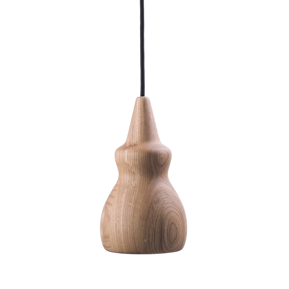 Enrico Zanolla – Nojar Pendant Light – Nojar 2 – Yellow – Brown – Solid Oak Wood – 13 x 22 cm