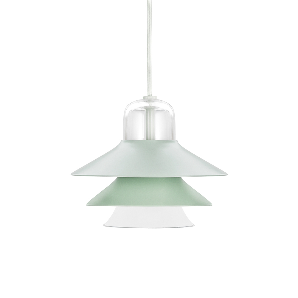 Normann Copenhagen – Ikono Pendant Light – Small – Mint – White / Green – Glass / Steel – Small