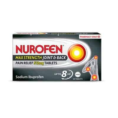 Nurofen Joint & Back 512mg Tablets- 24 – Caplet Pharmacy