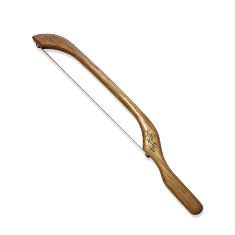 Original Oak Fiddle Bow Bread Knife Bread Saw – Right Handed – JonoKnife