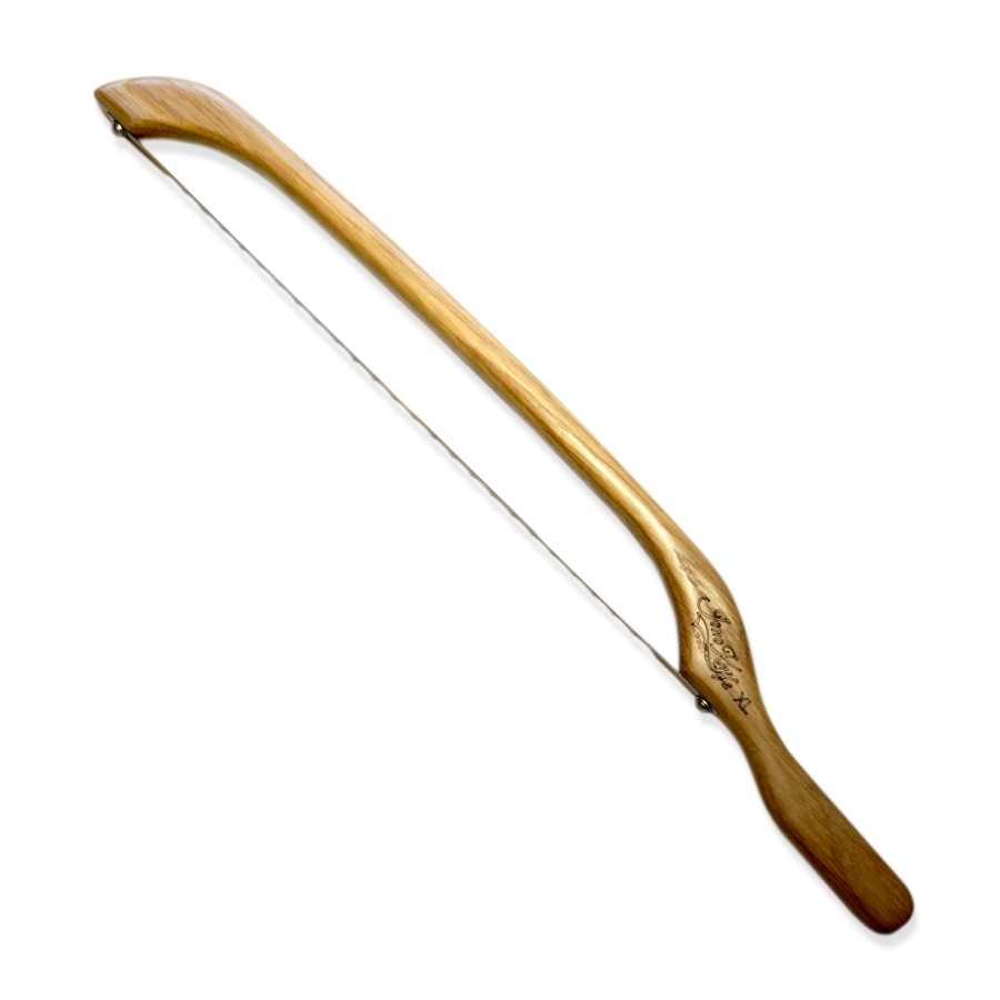 XL Oak Fiddle Bow Bread Knife Bread Saw – Left Handed – JonoKnife