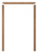 XL Oak Veneered Door Pair Lining Set (133mm)