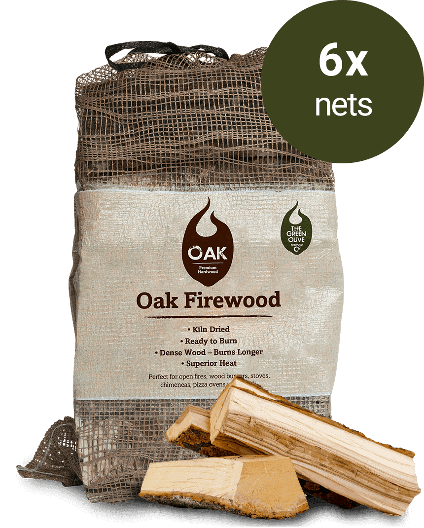 Premium Oak Firewood Logs – 180L – Sustainable Firewoods – Green Olive Firewood