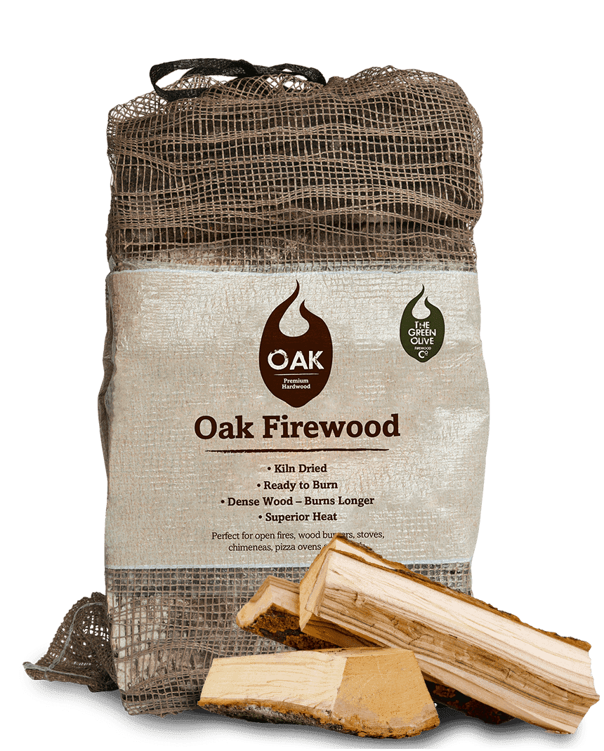 Premium Oak Firewood Logs – 30L – Sustainable Firewoods – Green Olive Firewood