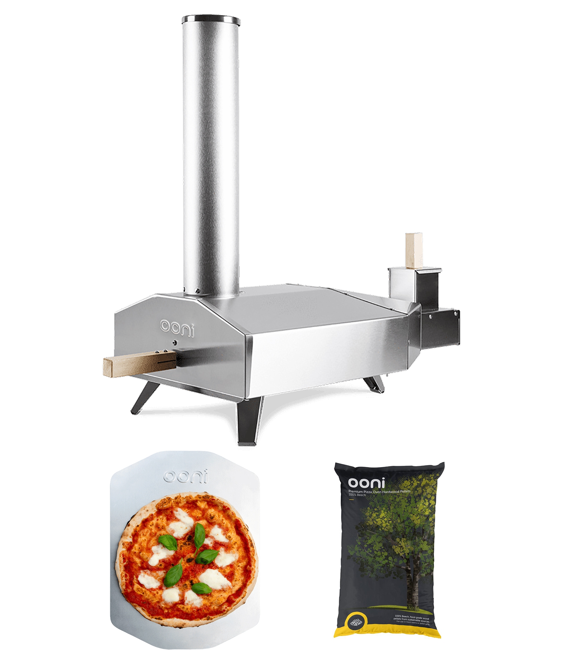 Ooni 3 Pizza Oven – Peel & Pellet Bundle