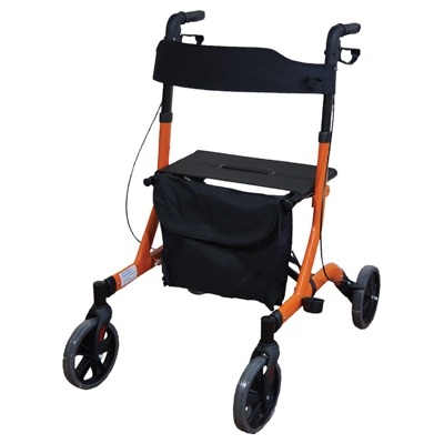 Orange Deluxe Ultra Lightweight Rollator – Tiacare