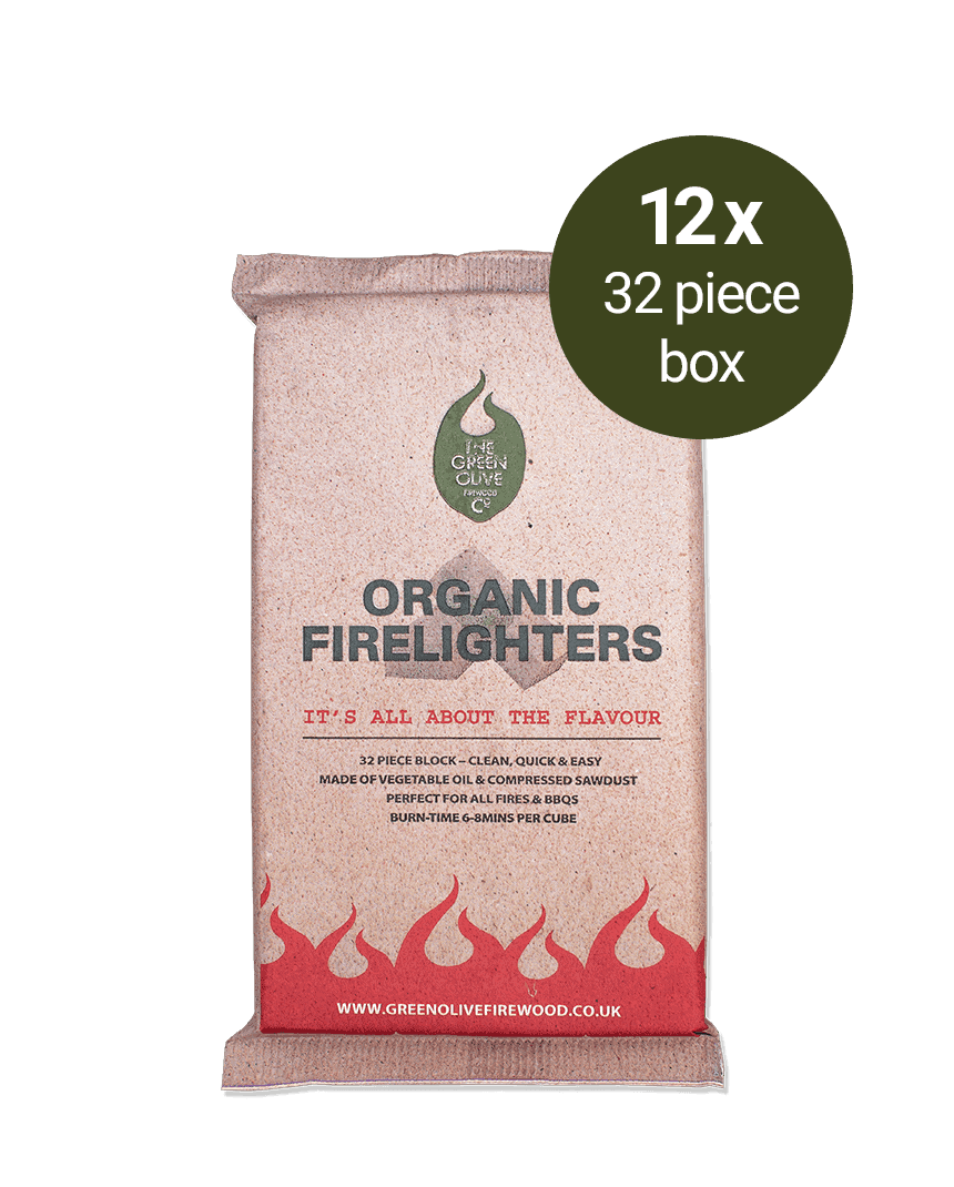 Organic Firelighters – 12 Packs – Firestarting – Green Olive Firewood