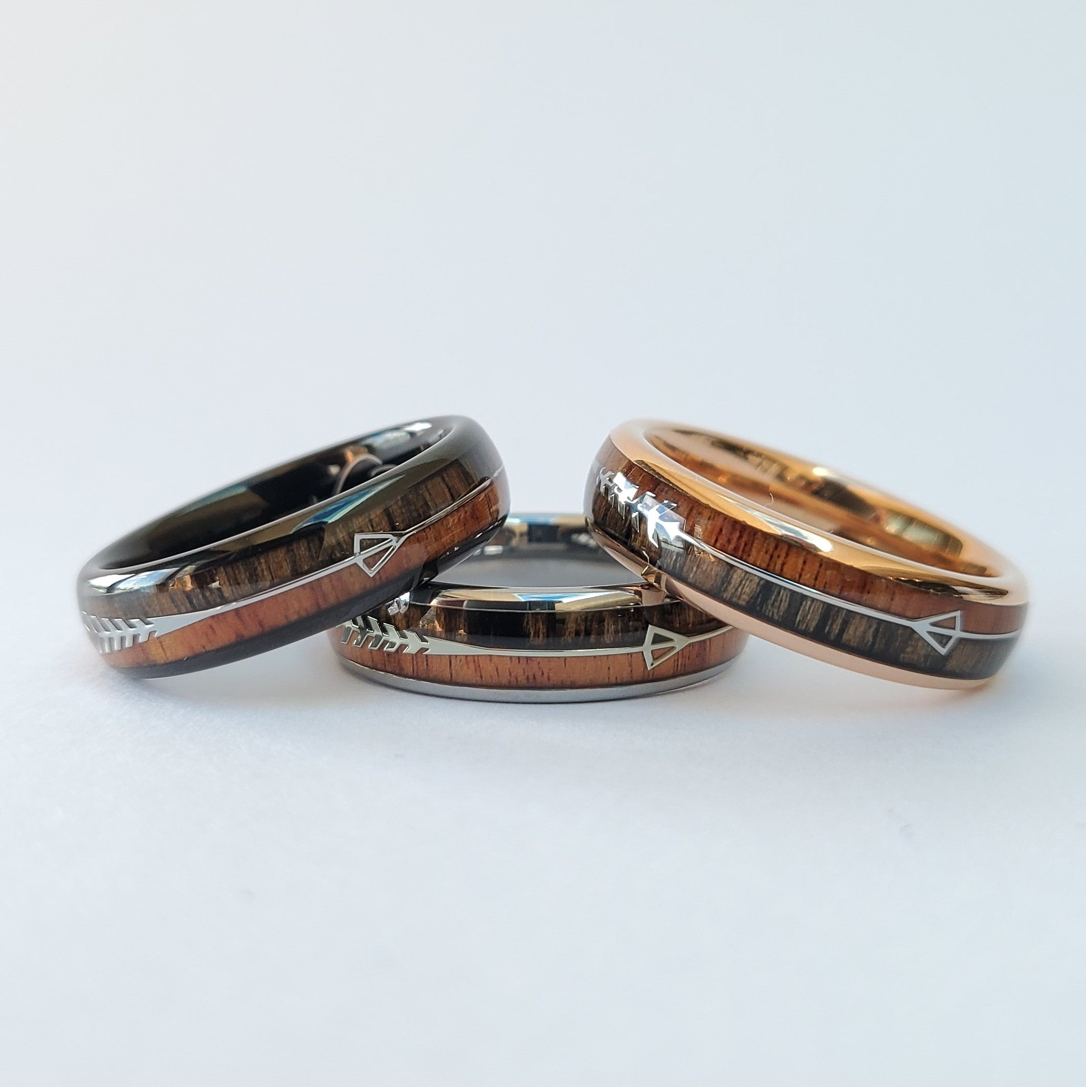 The Harold Arrow Mens Tungsten Wonder Ring UK S / US 9 / Rose Gold – Rock Solid Rings