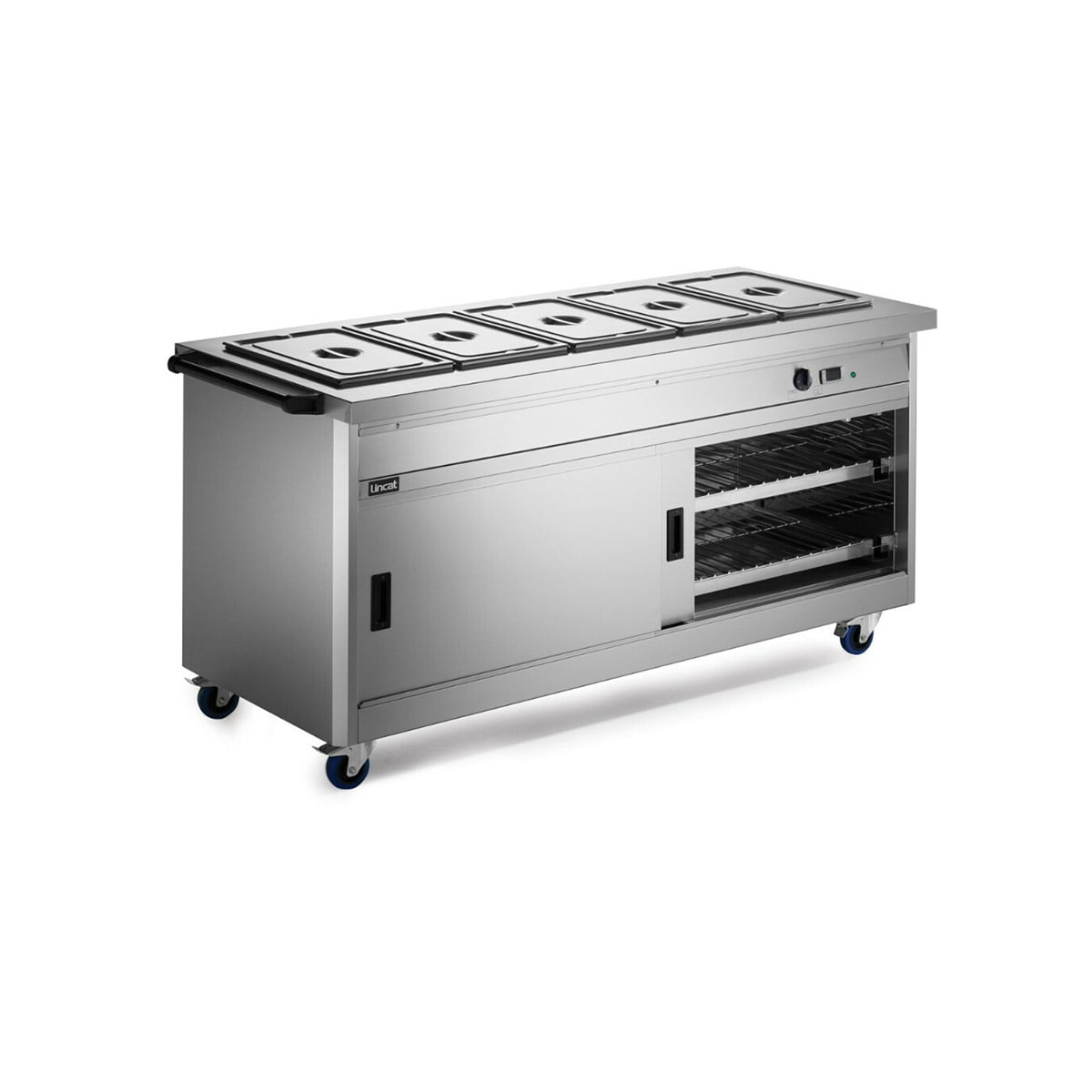 P8B5PT – Lincat Panther 800 Series Free-standing Hot Cupboard – Bain Marie Top – 5GN – W 1855 mm – 5.2 kW