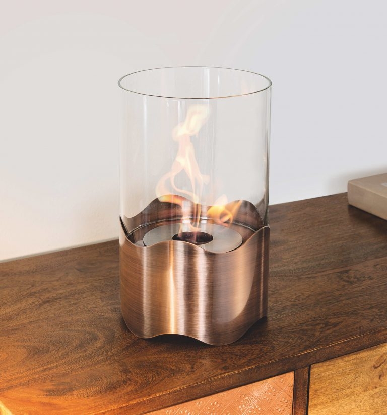 Copper Palinuro eco tabletop fire lantern – Maison Flair