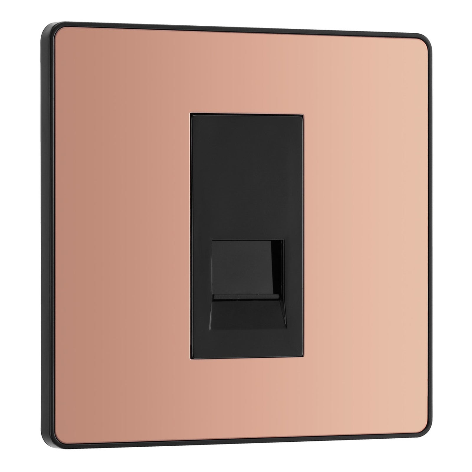 BG Evolve Polished Copper Screwless Single Master Telephone Socket PCDCPBTM1B – Masterlec