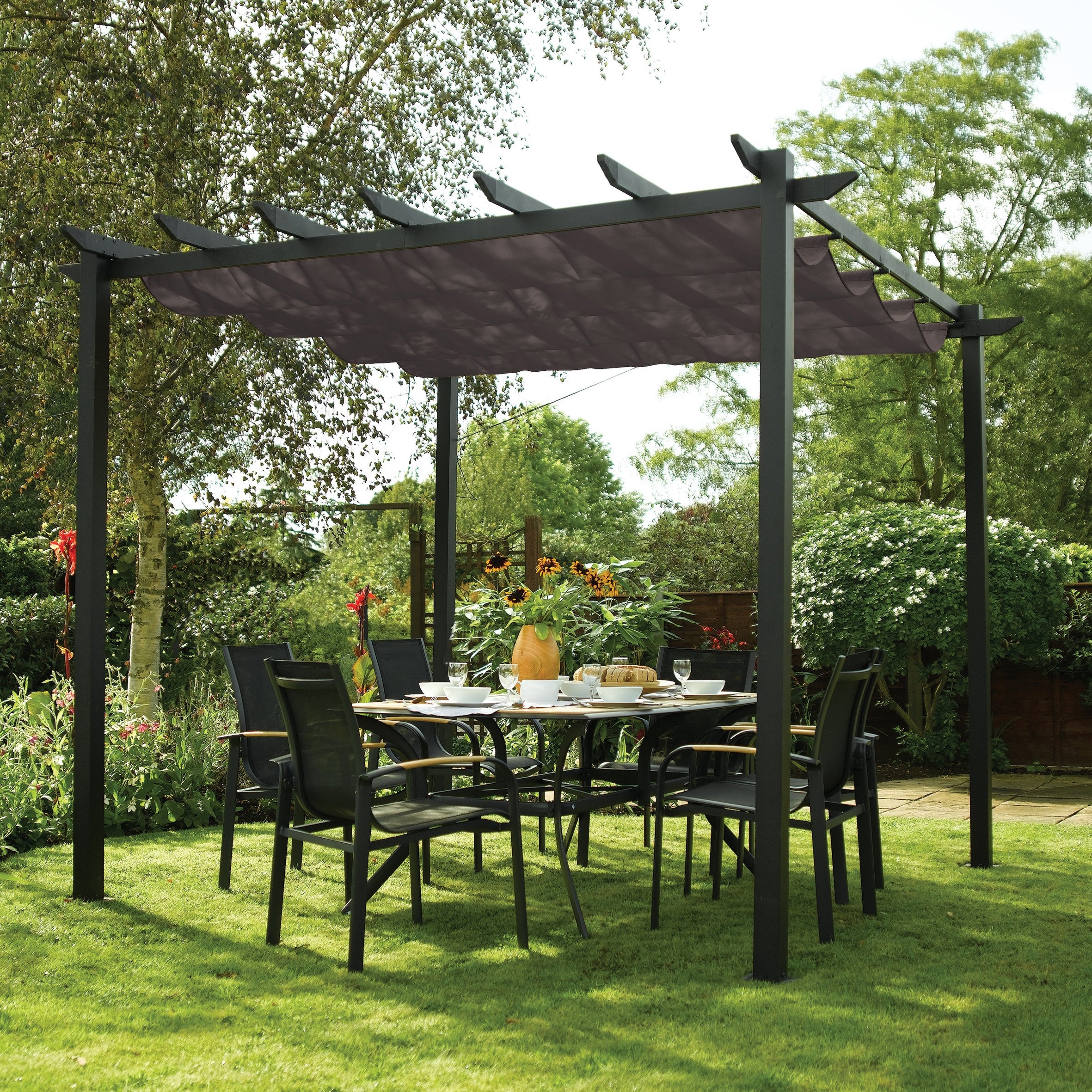 The Cuba Grey Free Standing Canopy