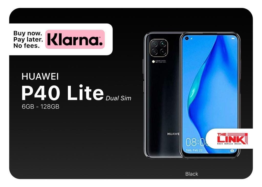 Brand New, Huawei P40 Lite, Dual Sim, 128GB, 6GB, Unlocked, 24 Months Huawei Warranty – Black