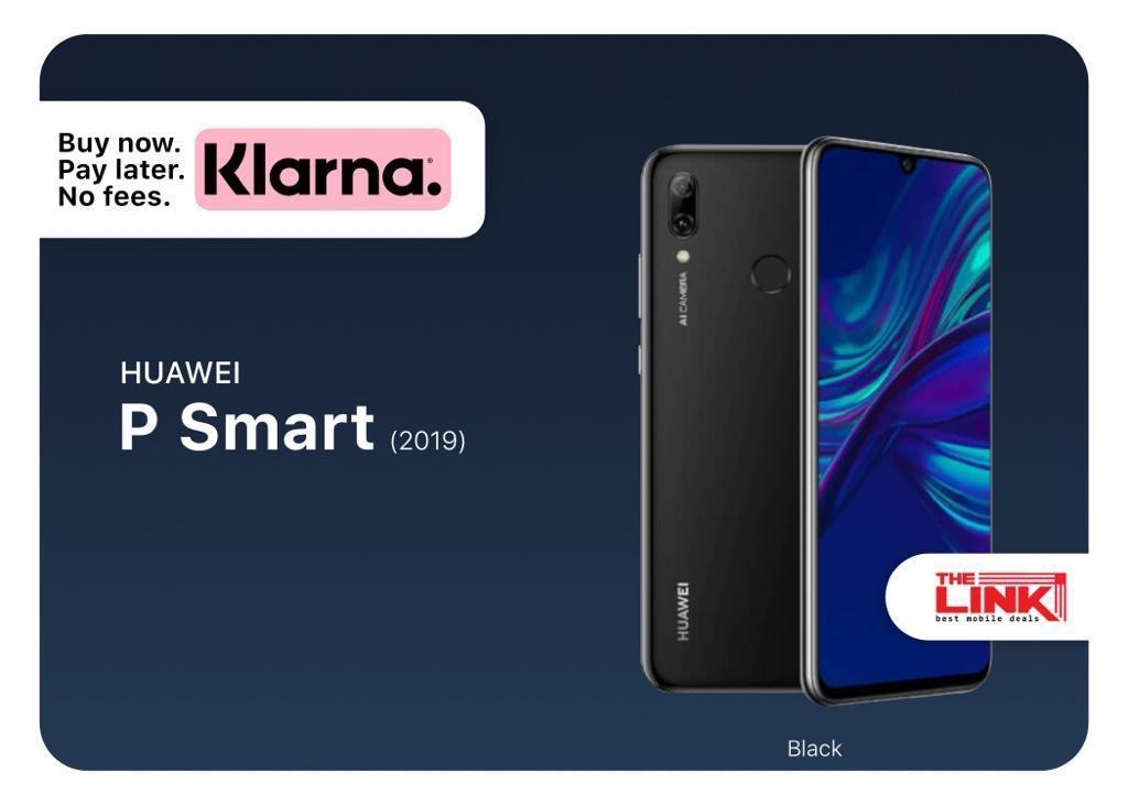 Huawei P smart 2019, 64GB, 3GB RAM, Unlocked, 24 Months Huawei Warranty – Black
