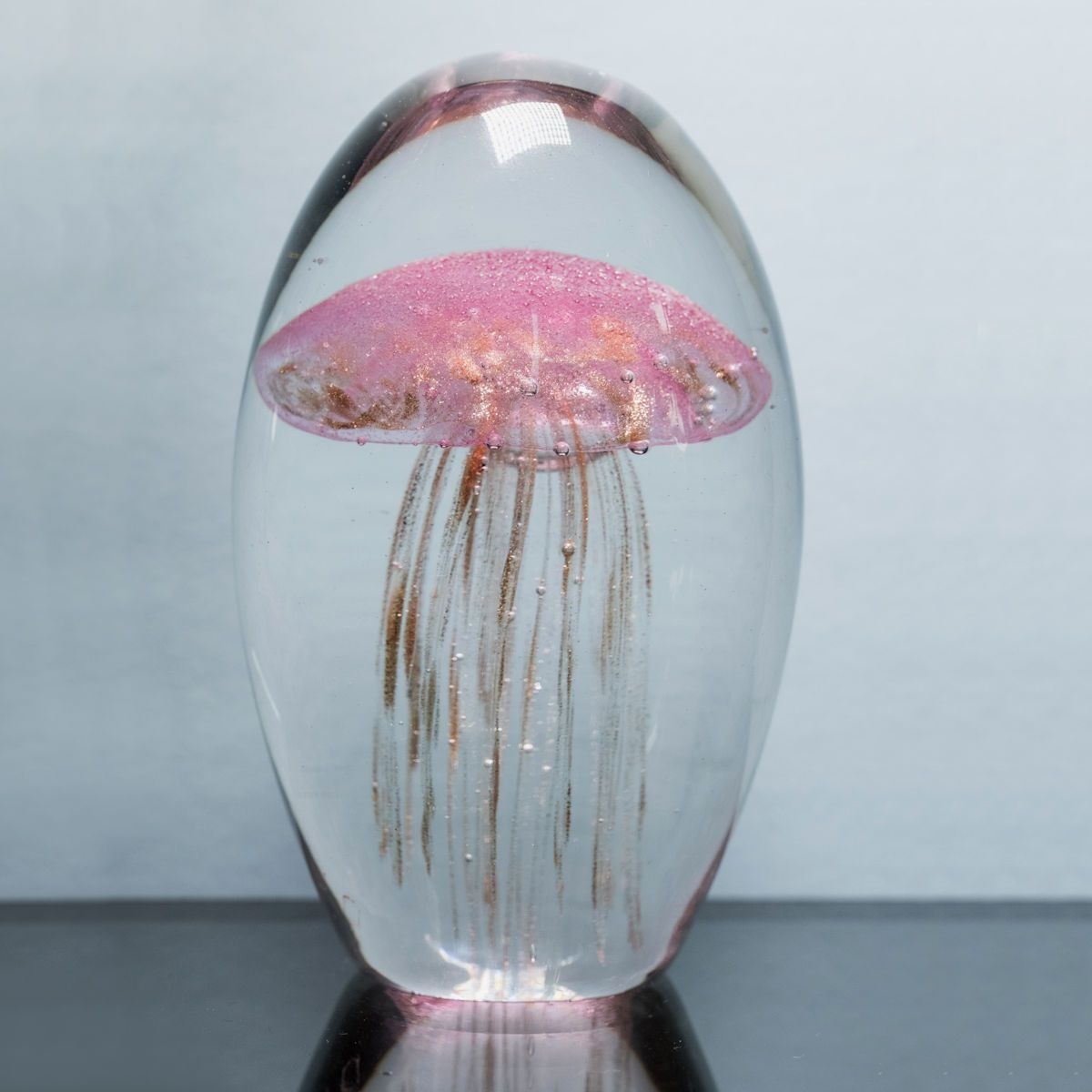 Sculpture Pink Jellyfish Paperweight