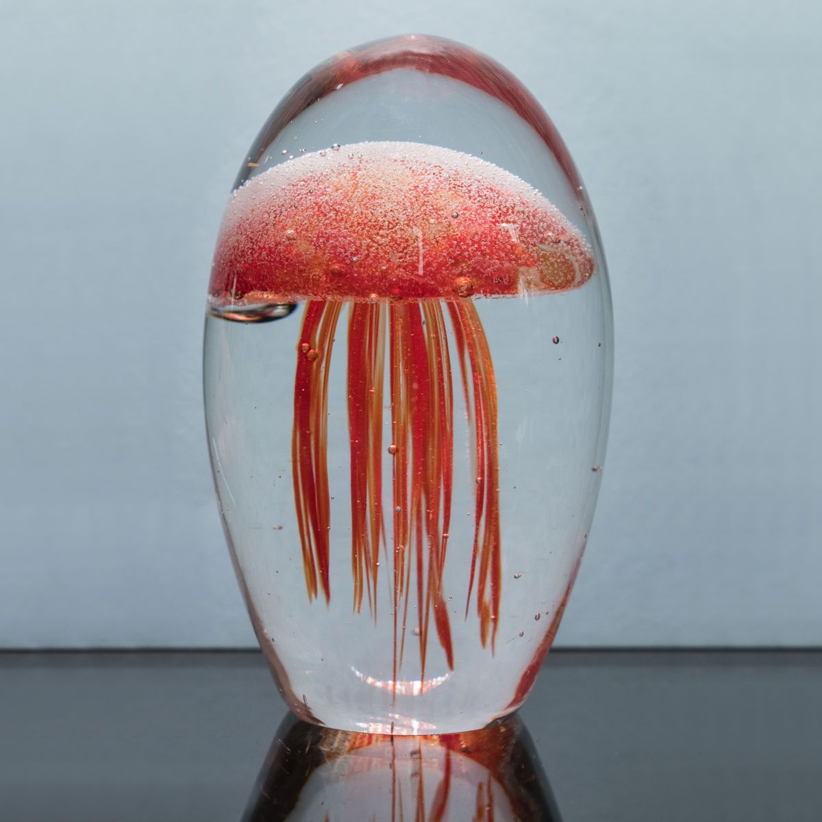 Sculpture Red Jellyfish Paperweight
