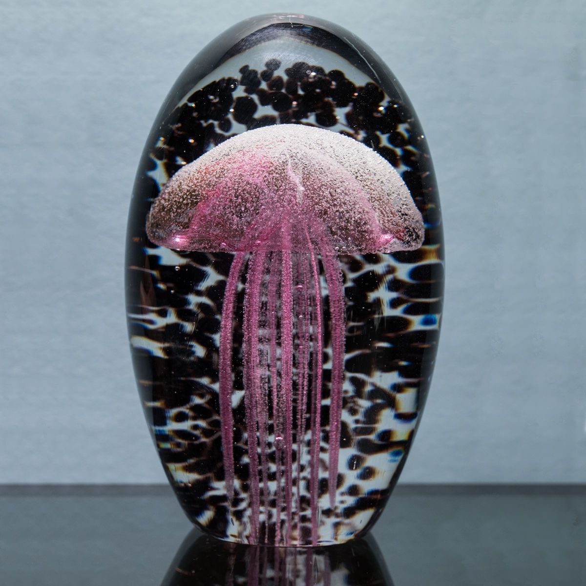 Pink Jellyfish with Background Paperweight Ornaments