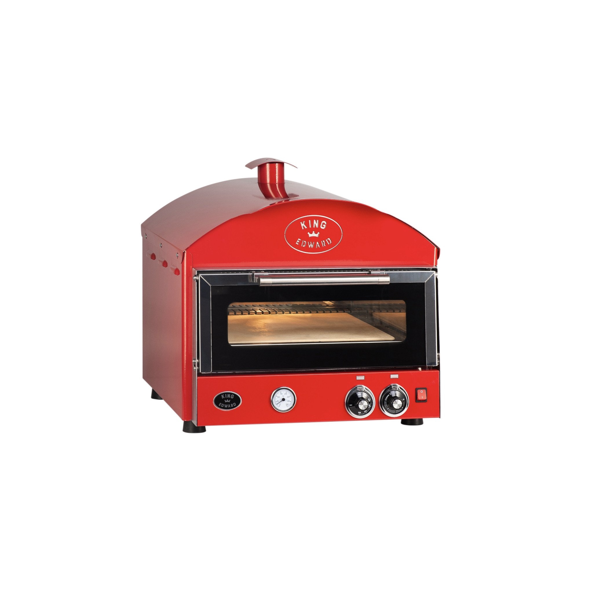 King Edward Stone-Baked Pizza King Oven – Red – Outdoor Pizza Oven – Forno Boutique