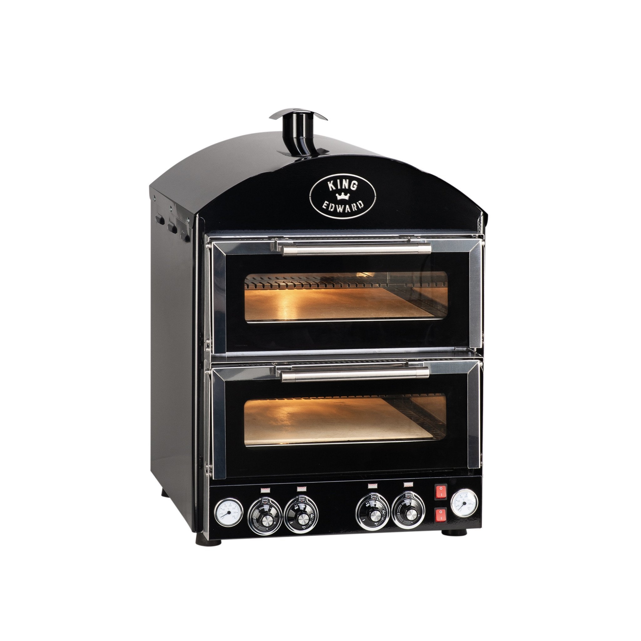 King Edward Stone-Baked Double Outdoor Pizza King Oven – Black – Outdoor Pizza Oven – Forno Boutique