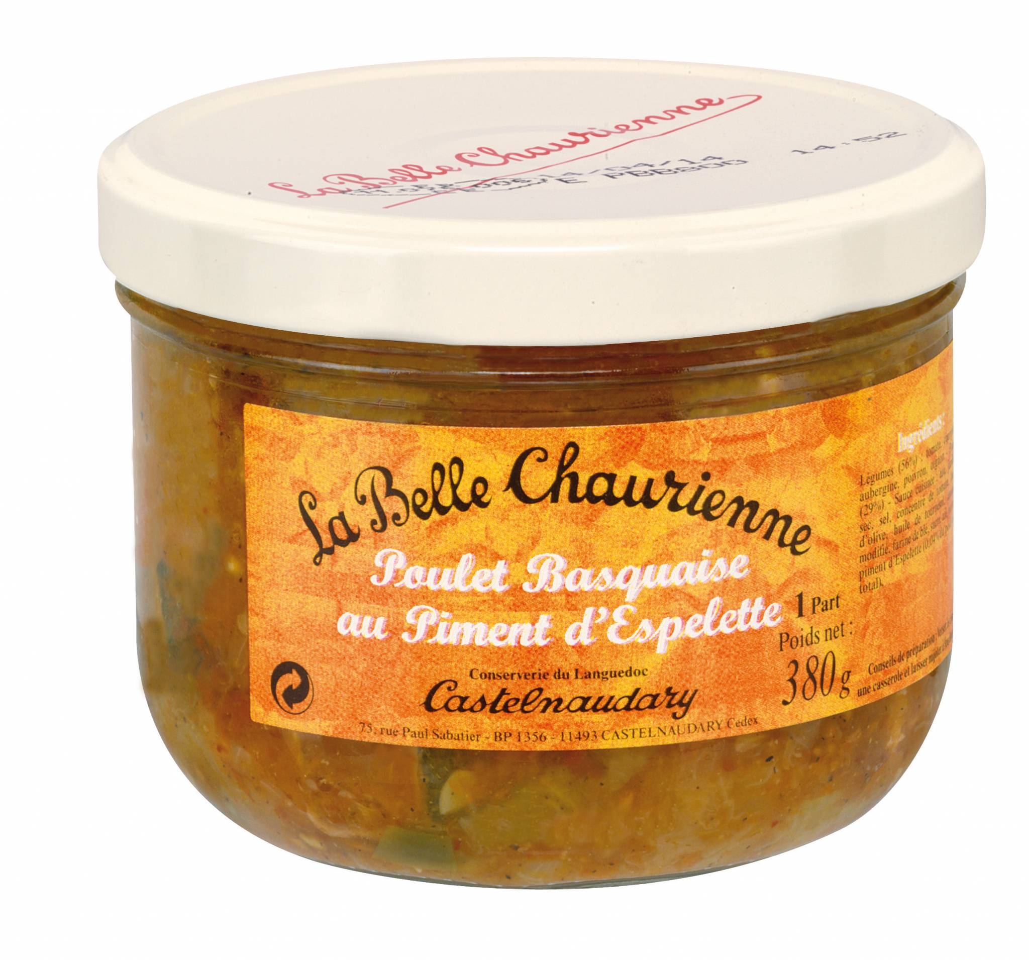 CassouletLa Belle Chaurienne, chicken basquaise 380 g – Chanteroy – Le Vacherin Deli