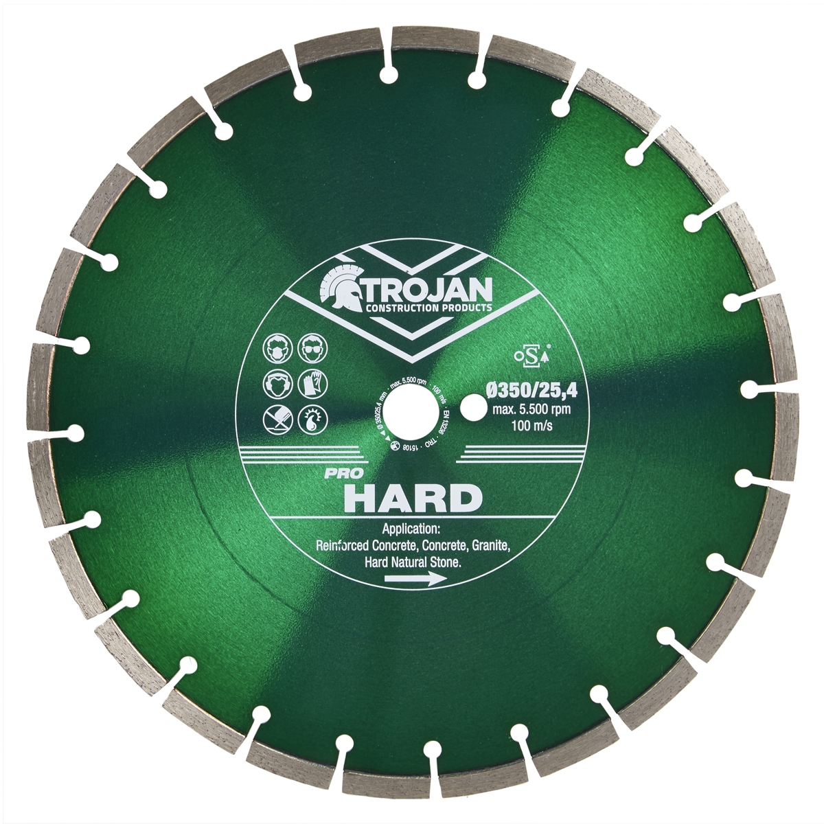 Trojan Pro Hard Diamond Blade 350mm – 350mm x 20mm