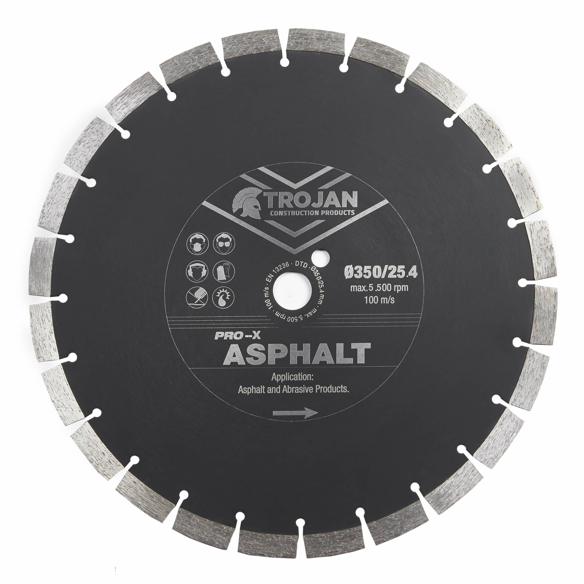 Trojan Pro-X Asphalt Diamond Blade 350mm/14″ – 350mm/14″ x 20mm