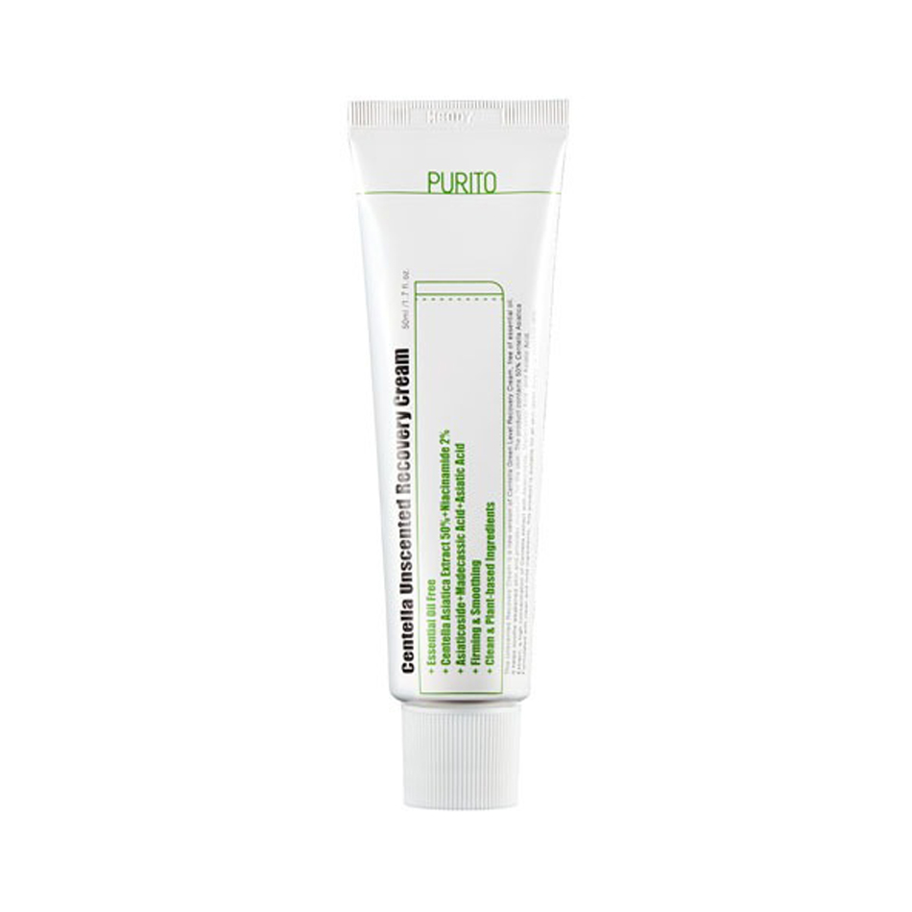 PURITO Centella Unscented Recovery Cream (50ml) – Moisturiser – Skin Cupid