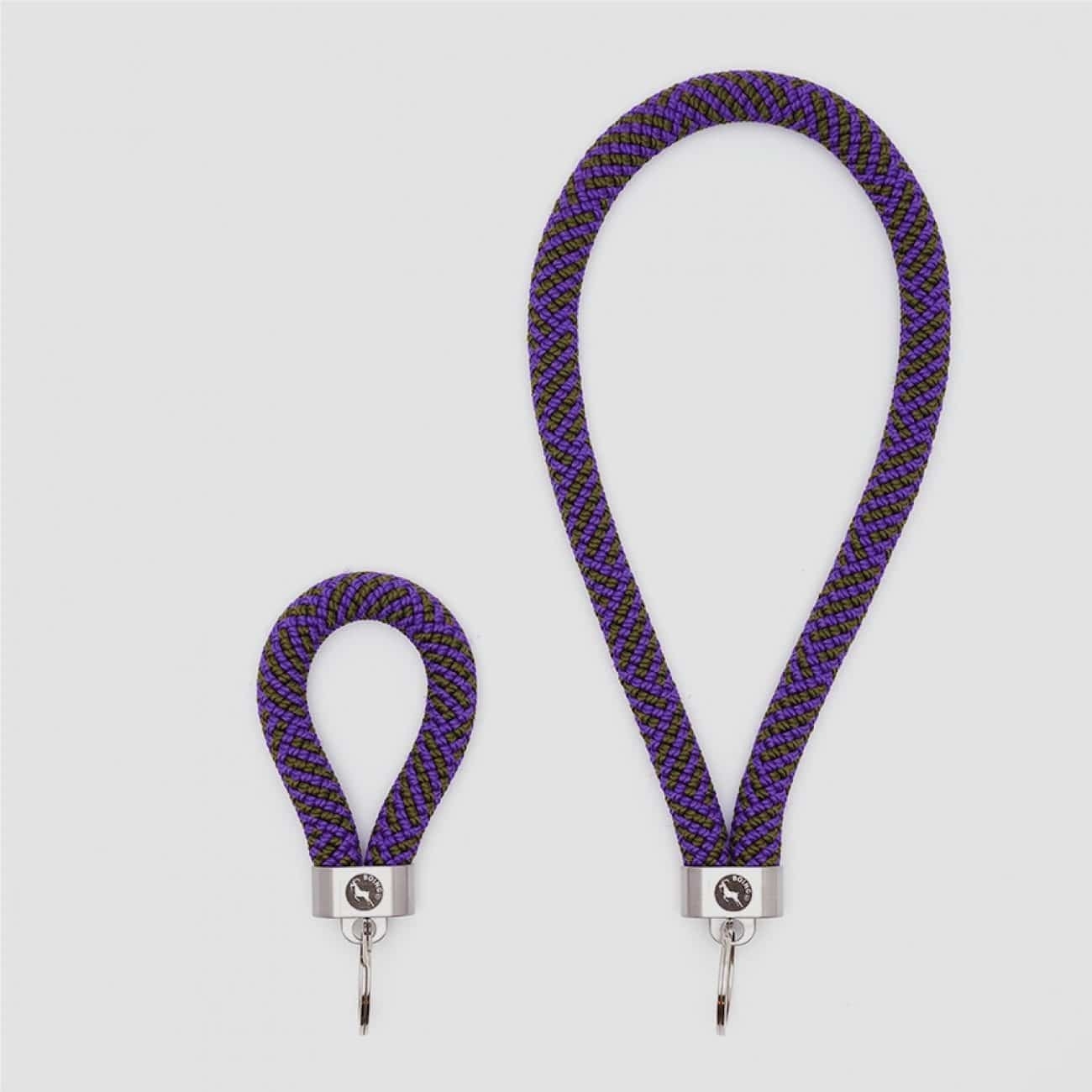 Purple Emperor Steel Key Fob – Key Fob – Medium (13cm long loop) – Boing Apparel- Boing Jewellery