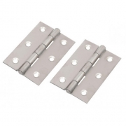 Pair Of 75mm Butt Hinges for Internal Doors – 75mm (3 Inch) Timber Door Hinge – Chrome Silver Butt Door Hinge – Golden Grace – My Door Handles