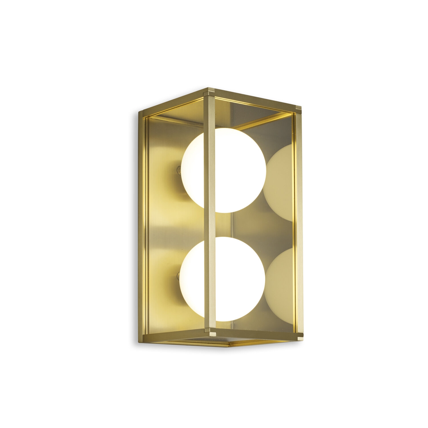 J Adams & Co – Pearl 2 – Wall Light Fixture – Brass Colour – Brass Material