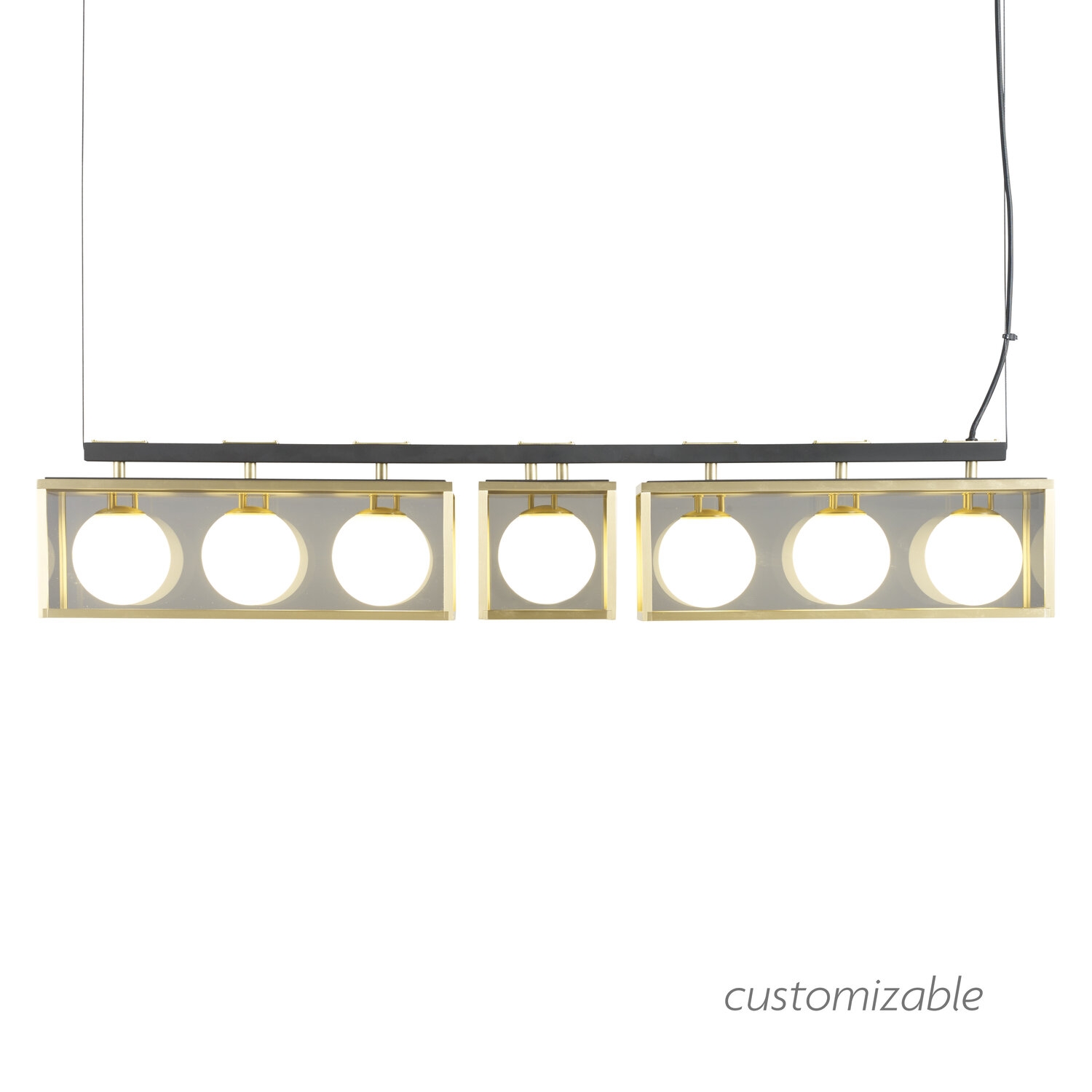 J Adams & Co – Pearl 3-1-3 Pendant – Brass Colour – Brass Material