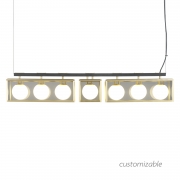 J Adams & Co – Pearl 3-1-3 Pendant – Brass Colour – Brass Material