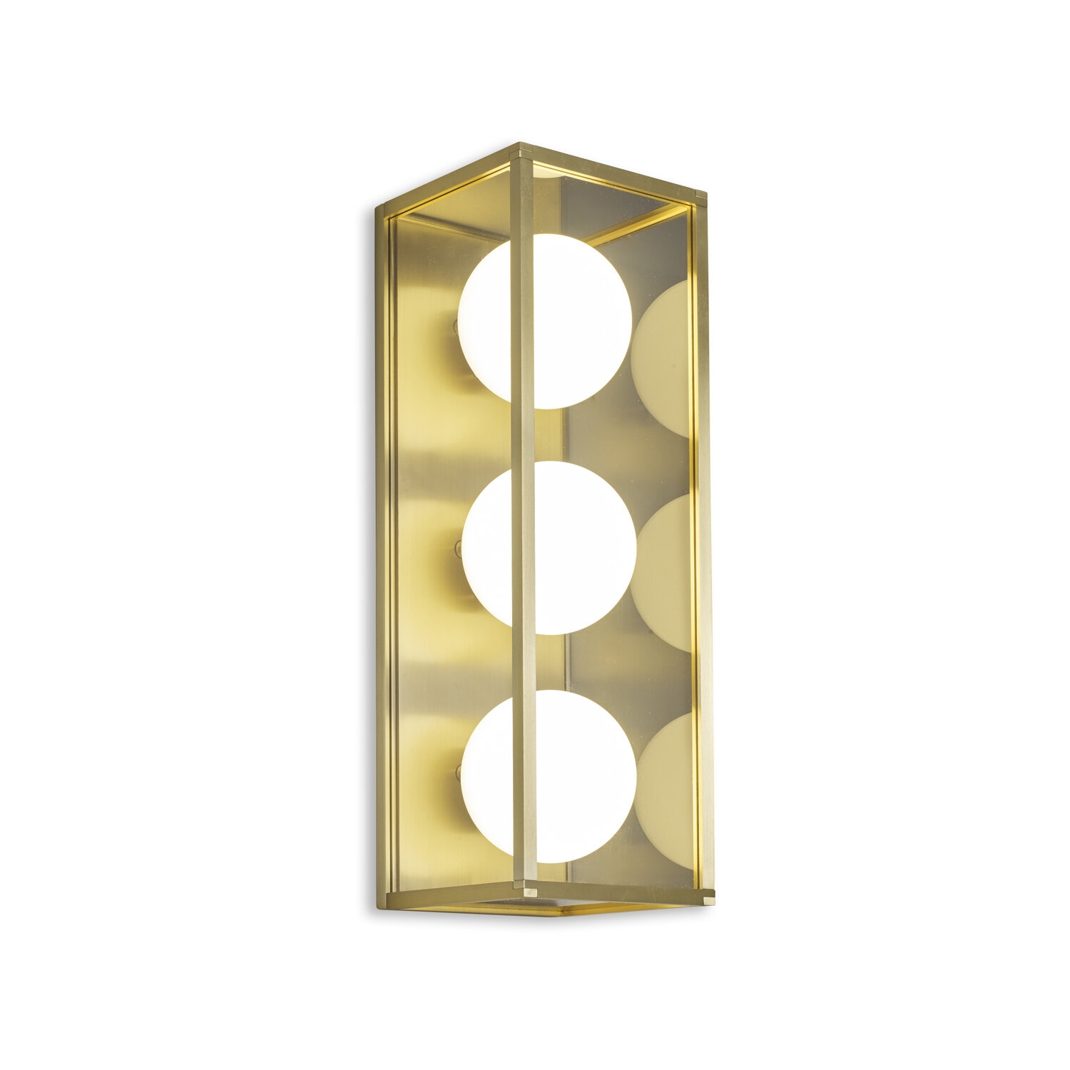 J Adams & Co – Pearl 3 – Wall Light Fixture – Brass Colour – Brass Material